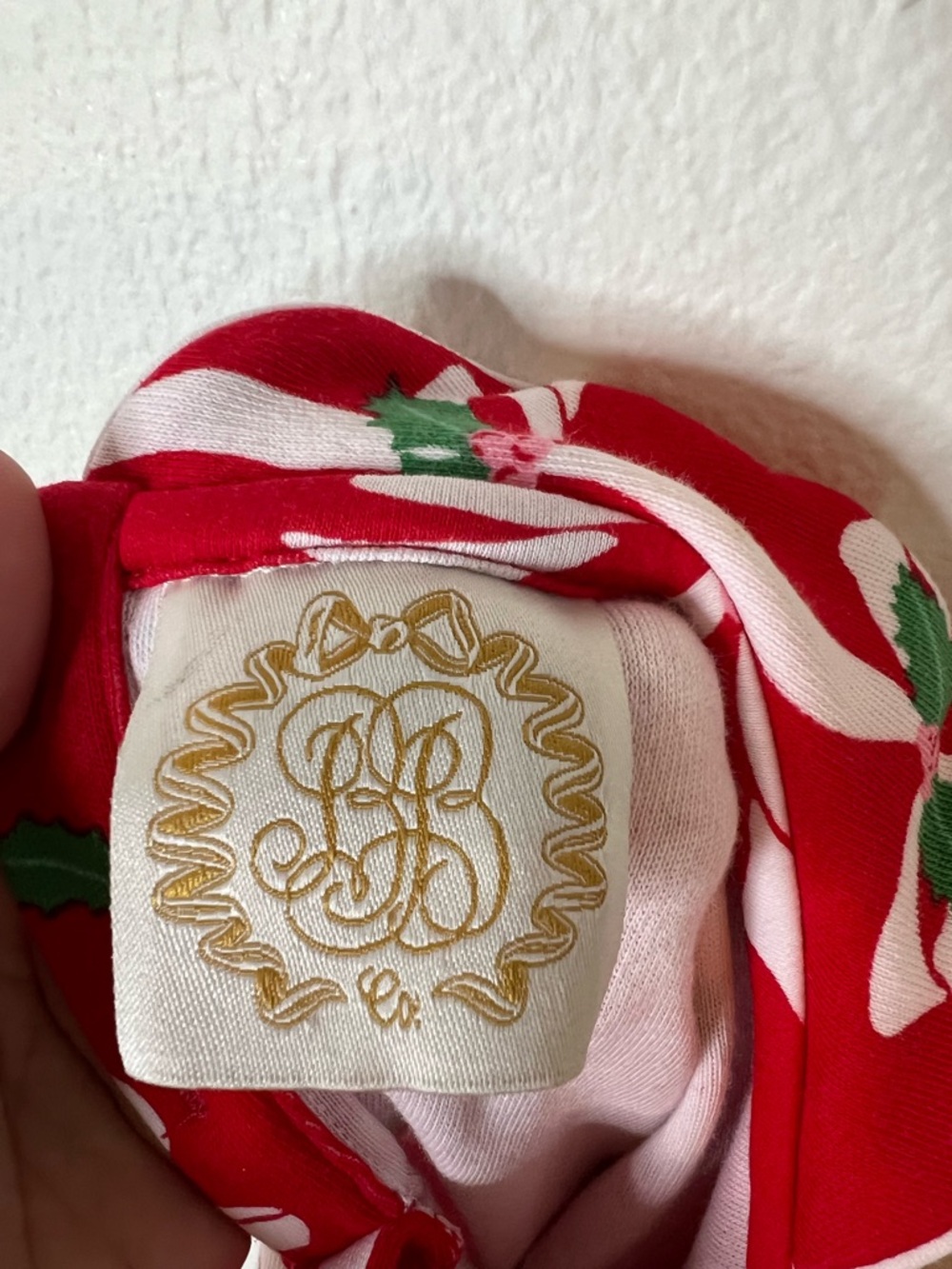 Beaufort Bonnet Co. Sadie Sweatshirt Dress Red Ribbon Holiday Print 6-12 months - Picture 8 of 10